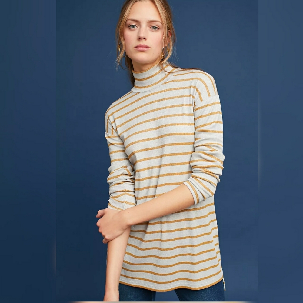 Anthropologie Vanessa Virginia Shining Turtleneck Tunic